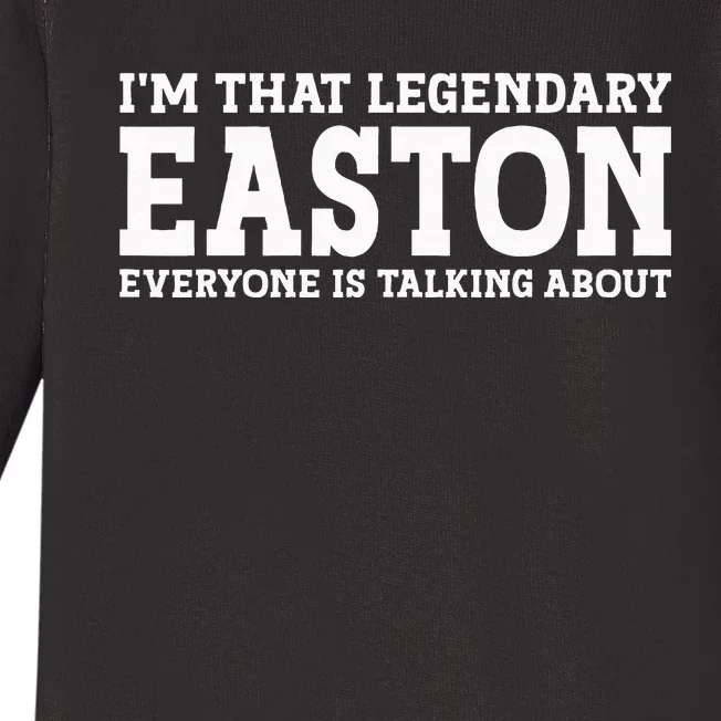 Easton Personal Name Funny Easton Baby Long Sleeve Bodysuit