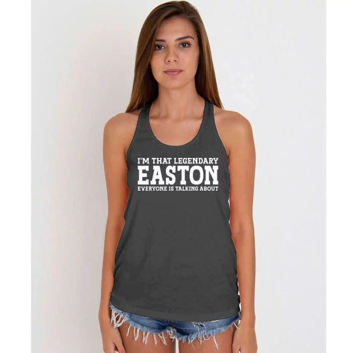 Easton Personal Name Funny Easton Women's Knotted Racerback Tank