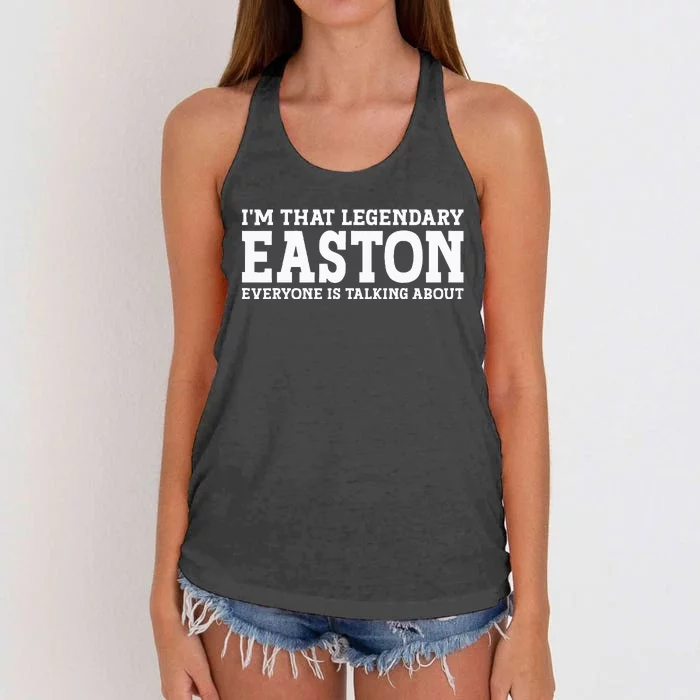 Easton Personal Name Funny Easton Women's Knotted Racerback Tank