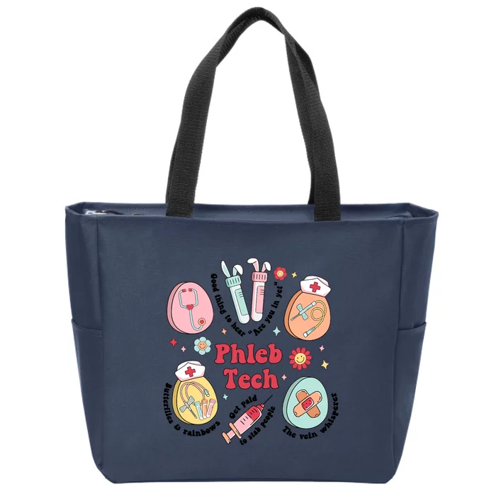 Easter Phleb Nurse Laboratory Medical Technologist Lab Week Phlebotomy Zip Tote Bag