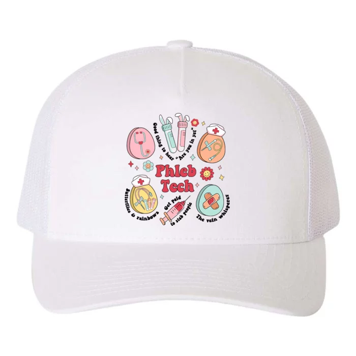 Easter Phleb Nurse Laboratory Medical Technologist Lab Week Phlebotomy Yupoong Adult 5-Panel Trucker Hat