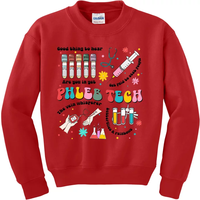 Easter Phleb Nurse Laboratory Medical Technologist Scientist Kids Sweatshirt