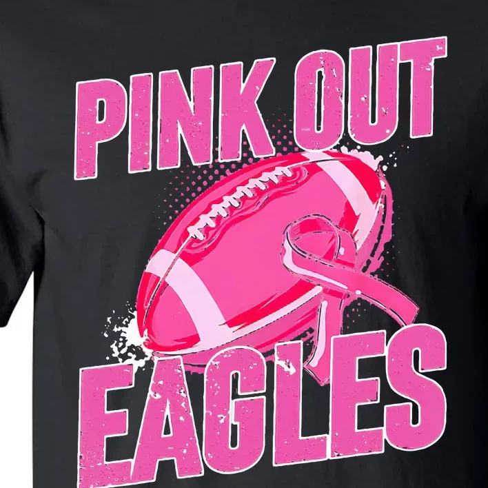 Eagles Pink Out Football Tackle Breast Cancer Tall T-Shirt