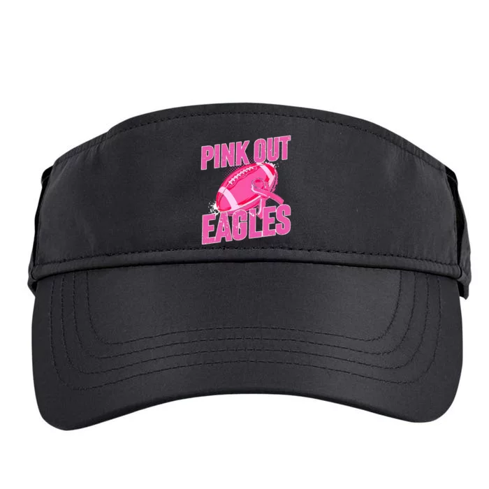 Eagles Pink Out Football Tackle Breast Cancer Adult Drive Performance Visor