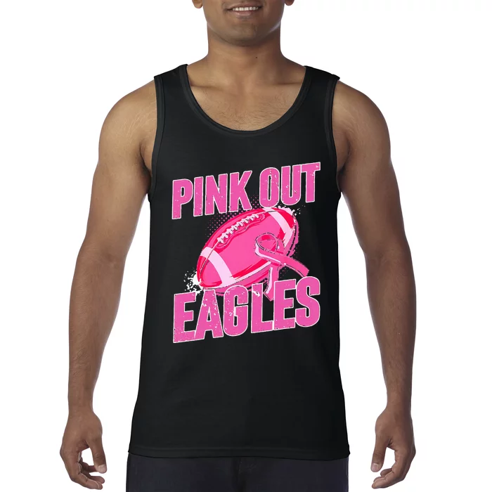 Eagles Pink Out Football Tackle Breast Cancer Tank Top