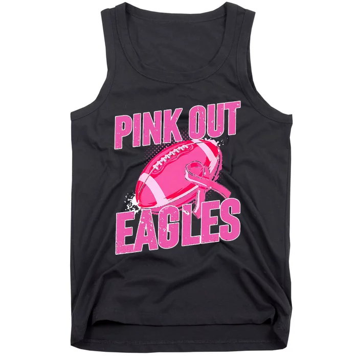 Eagles Pink Out Football Tackle Breast Cancer Tank Top