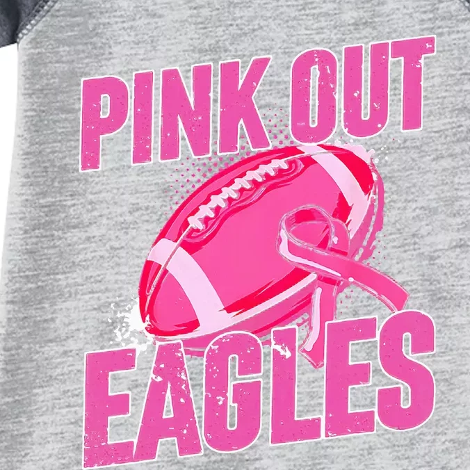 Eagles Pink Out Football Tackle Breast Cancer Infant Baby Jersey Bodysuit