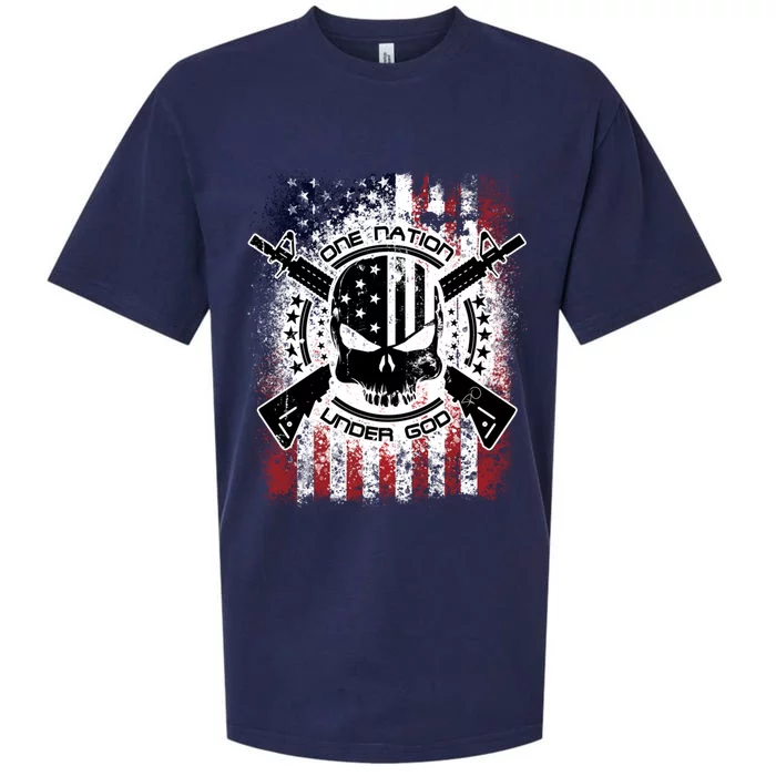 Epic Patriotic One Nation Under God Military Gift Sueded Cloud Jersey T-Shirt