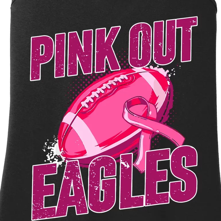 Eagles Pink Out Football Tackle Breast Cancer Ladies Essential Tank