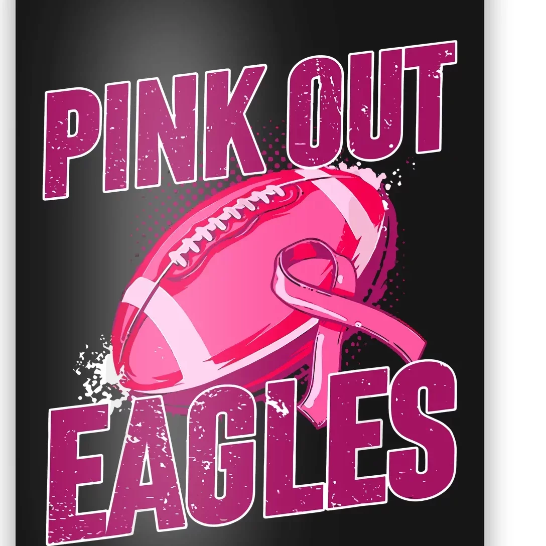 Eagles Pink Out Football Tackle Breast Cancer Poster