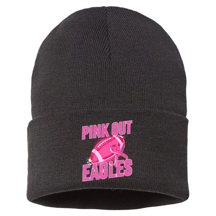 Eagles P.I.N.K Out Football Tackle Breast Cancer Sustainable Knit Beanie