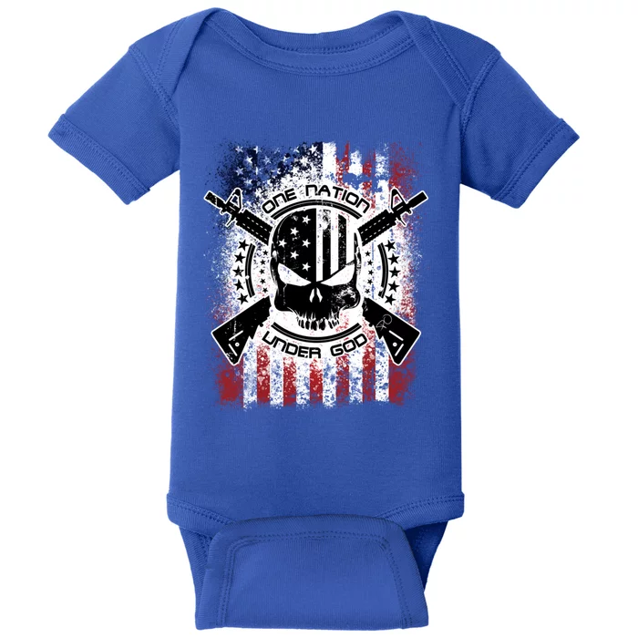 Epic Patriotic One Nation Under God Military Gift Baby Bodysuit