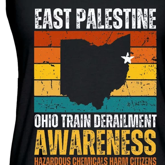 East Palestine Ohio Train Derailment Awareness Ladies Essential Flowy Tank