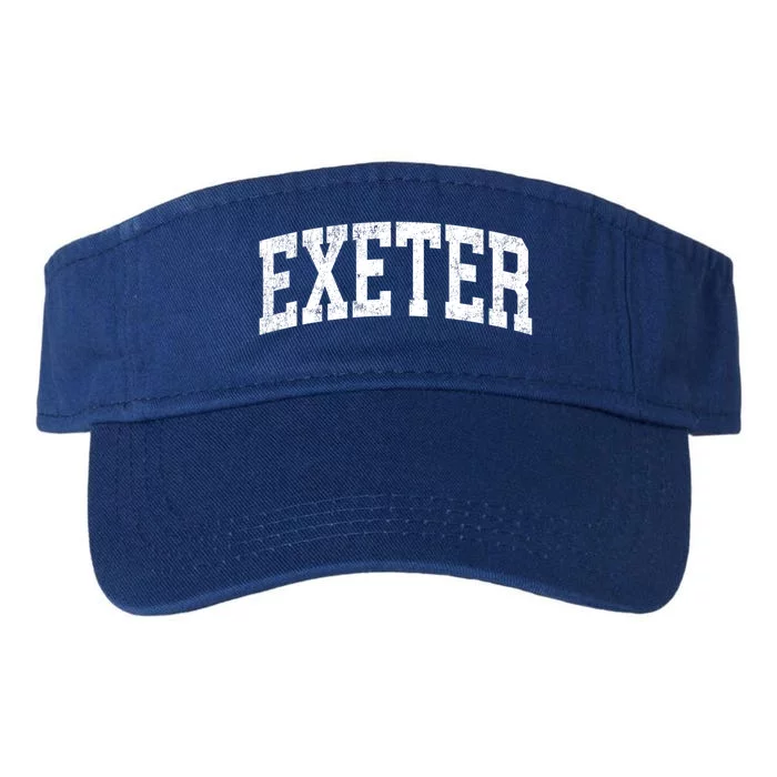 Exeter Pennsylvania Pa Vintage Athletic Sports Black Design Funny Gift Valucap Bio-Washed Visor