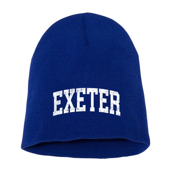 Exeter Pennsylvania Pa Vintage Athletic Sports Black Design Funny Gift Short Acrylic Beanie