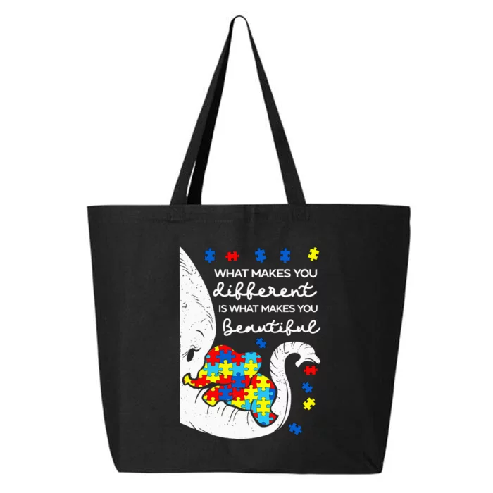 Elephant Puzzle Pieces Autism Awareness 25L Jumbo Tote