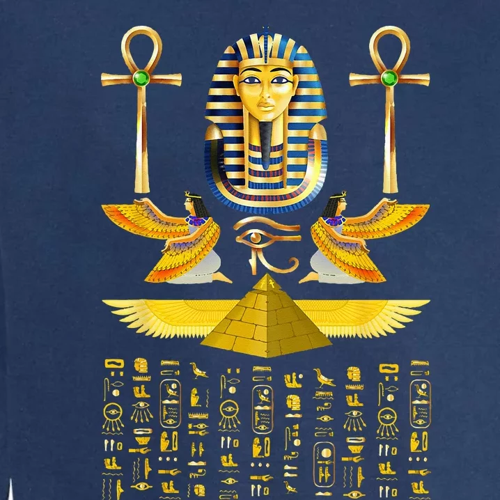 Egyptian Pyramids Pharaoh Tut King Tutankhamun Garment-Dyed Sweatshirt