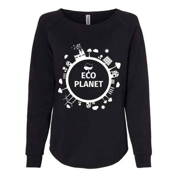 Eco Planet Renewable Energy Solar Wind Clean Air Water Peace Gift Womens California Wash Sweatshirt