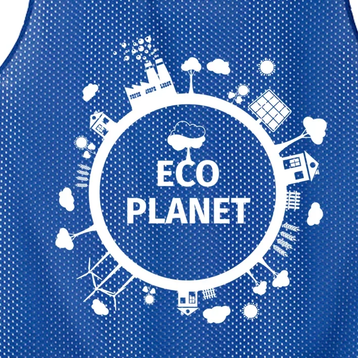 Eco Planet Renewable Energy Solar Wind Clean Air Water Peace Gift Mesh Reversible Basketball Jersey Tank