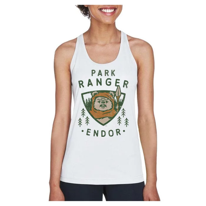 Ewok Park Ranger Endor Women's Racerback Tank