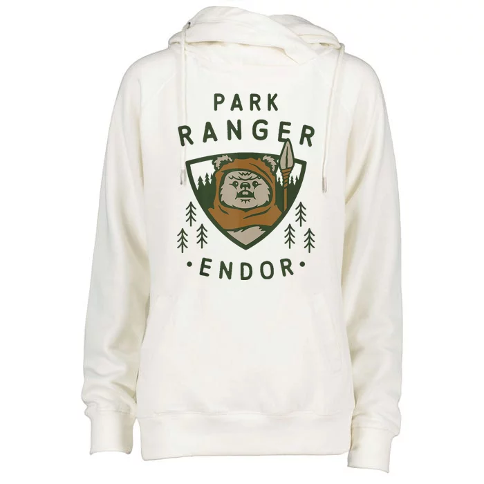 Ewok Park Ranger Endor Womens Funnel Neck Pullover Hood