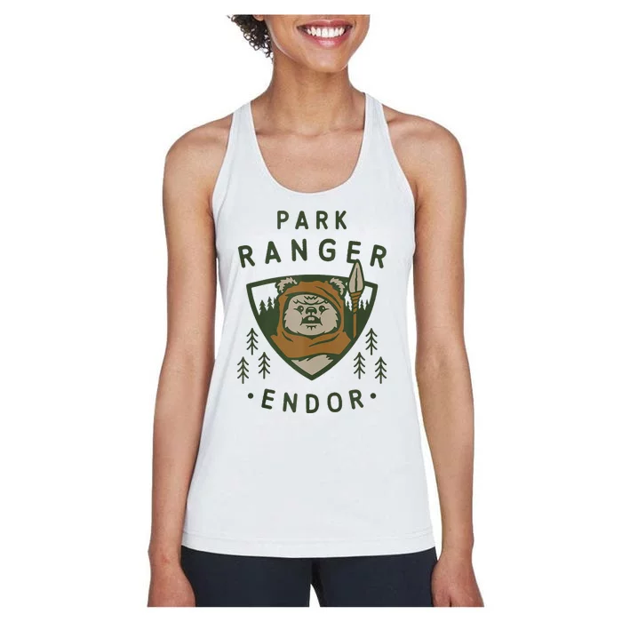 Ewok Park Ranger Endor Women's Racerback Tank