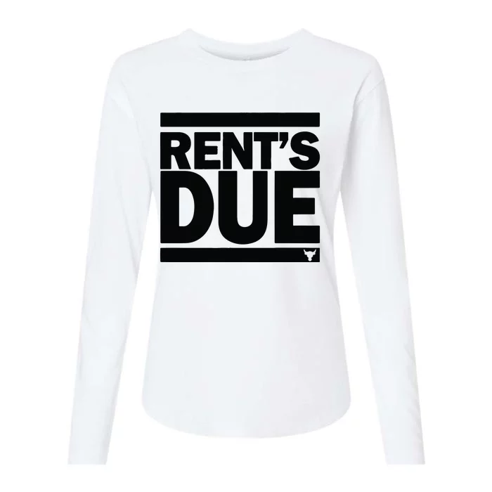 Embiid Project Rock Rents Due Womens Cotton Relaxed Long Sleeve T-Shirt