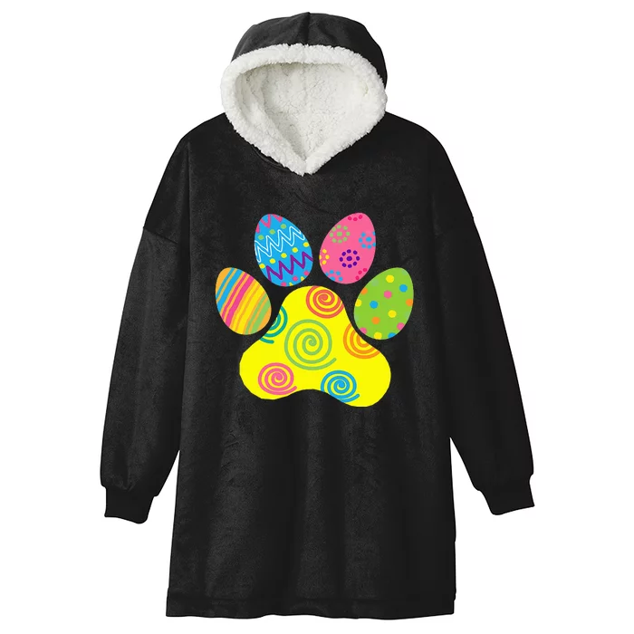 Easter Pet Sitter Paw Art Bunny Ears Eggs Funny Hooded Wearable Blanket