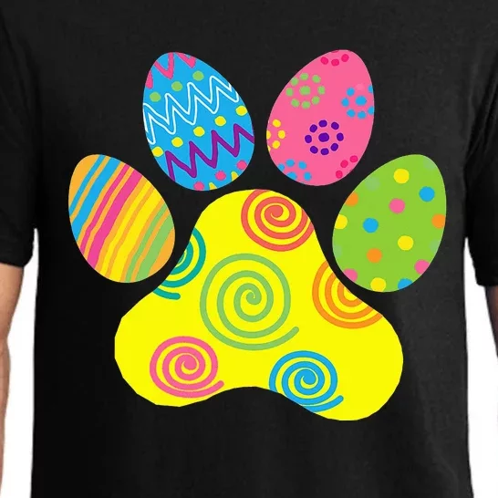 Easter Pet Sitter Paw Art Bunny Ears Eggs Funny Pajama Set