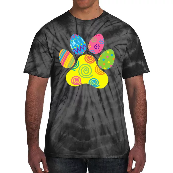 Easter Pet Sitter Paw Art Bunny Ears Eggs Funny Tie-Dye T-Shirt