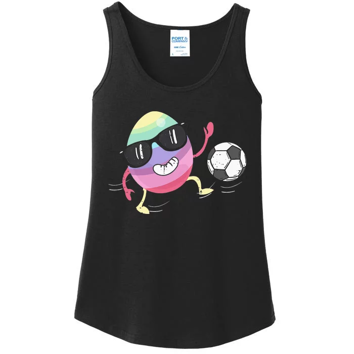 Eggs Playing Soccer Easter Day Vintage Ladies Essential Tank