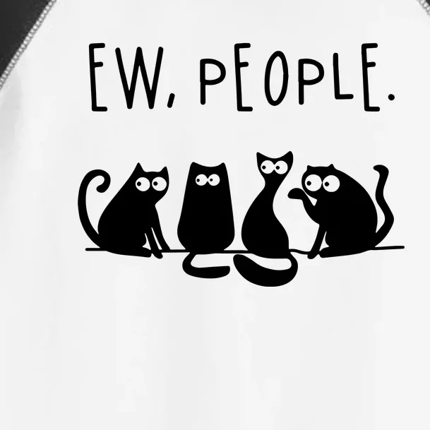 Ew People Speak Black Cat Animals Mood Funnny Sad Cat Friend Toddler Fine Jersey T-Shirt