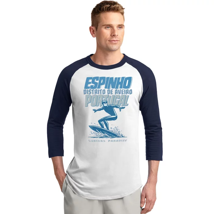 Espinho Portugal Surf Spot Baseball Sleeve Shirt