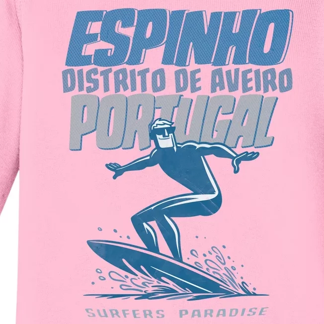 Espinho Portugal Surf Spot Baby Long Sleeve Bodysuit