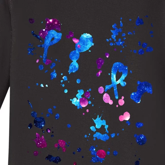 Eleven Paint Splatter Baby Long Sleeve Bodysuit