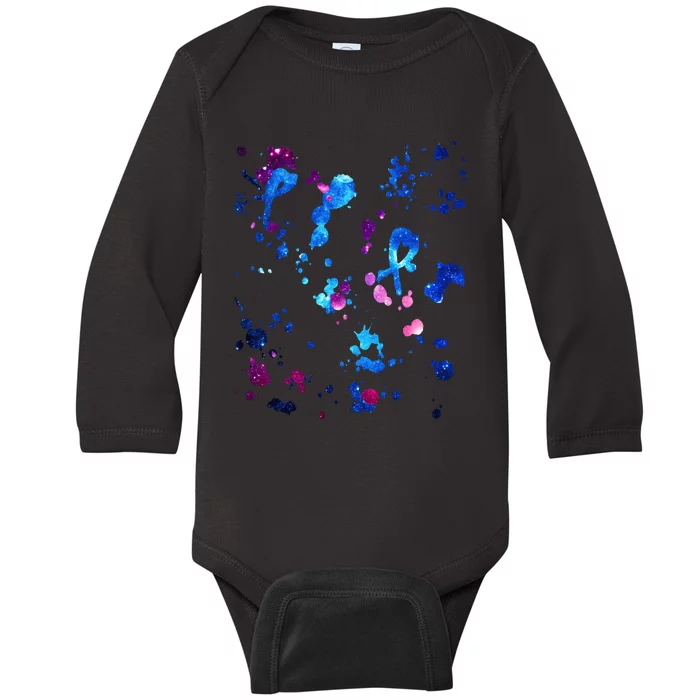 Eleven Paint Splatter Baby Long Sleeve Bodysuit