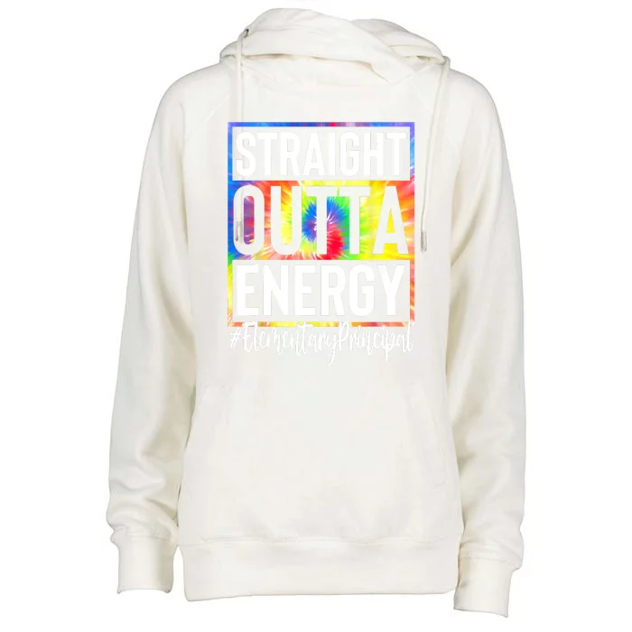 Elementary Principal Straight Outta Energy Womens Funnel Neck Pullover Hood