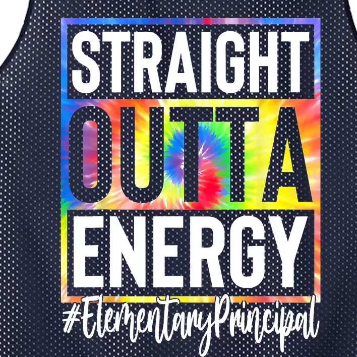 Elementary Principal Straight Outta Energy Mesh Reversible Basketball Jersey Tank