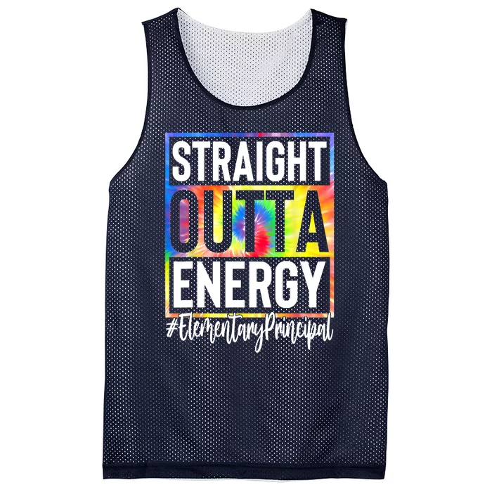 Elementary Principal Straight Outta Energy Mesh Reversible Basketball Jersey Tank