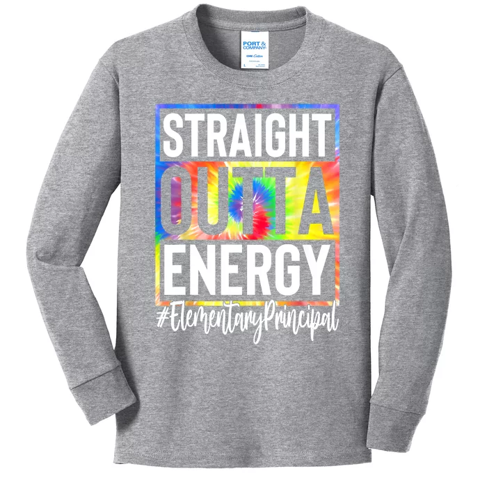 Elementary Principal Straight Outta Energy Kids Long Sleeve Shirt