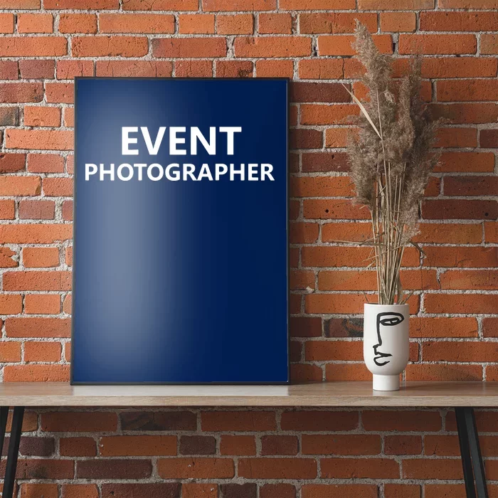 Event Photographer Staff Job Uniform BACK PRINTED Poster