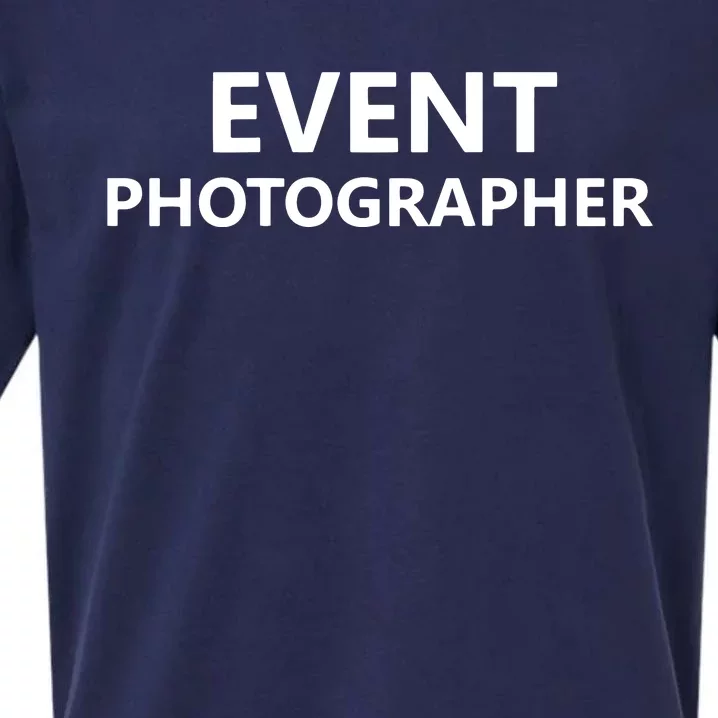 Event Photographer Staff Job Uniform BACK PRINTED Sueded Cloud Jersey T-Shirt