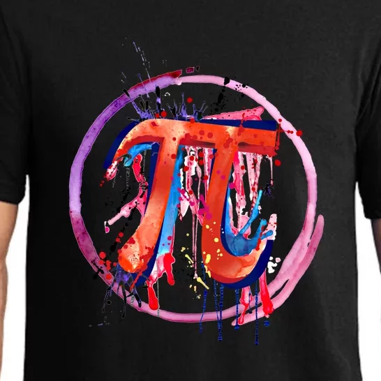 Emotional Pi Symbol Action Painting Art Gift Pajama Set