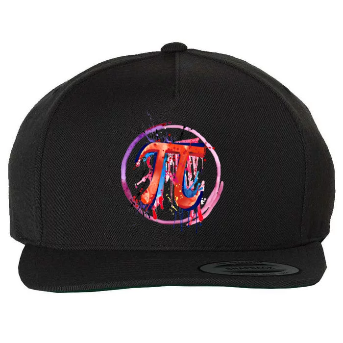 Emotional Pi Symbol Action Painting Art Gift Wool Snapback Cap