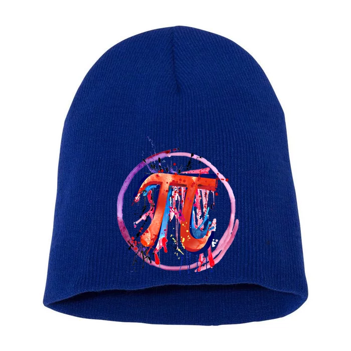 Emotional Pi Symbol Action Painting Art Gift Short Acrylic Beanie