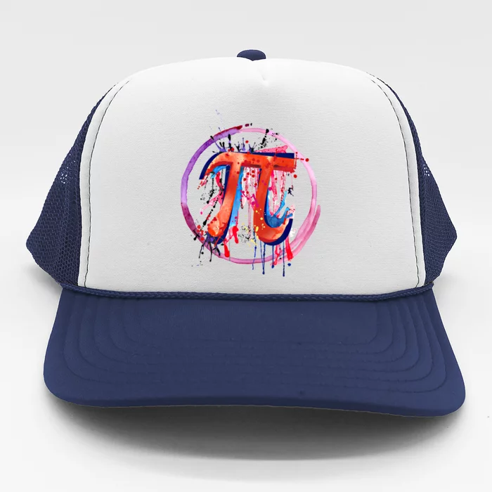 Emotional Pi Symbol Action Painting Art Gift Trucker Hat