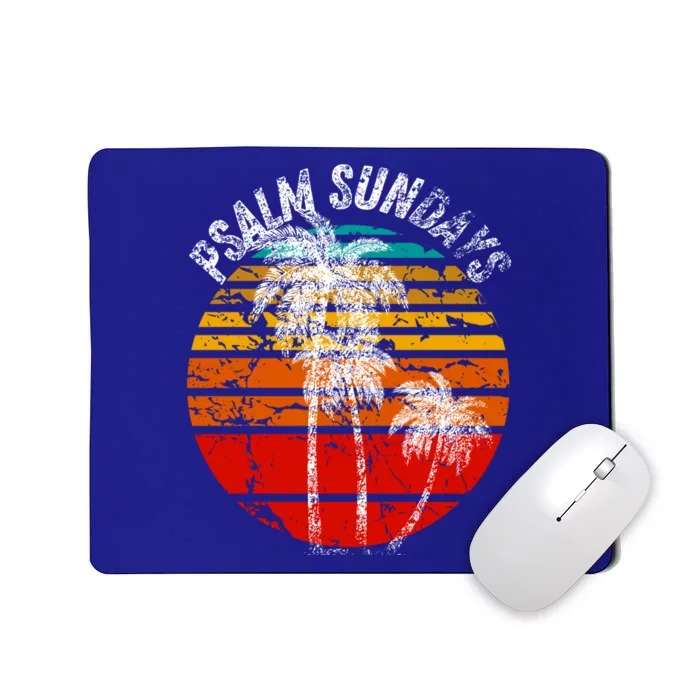 Easter Palm Sunday Psalm Sundays Retro Sunset Christian Gift Mousepad