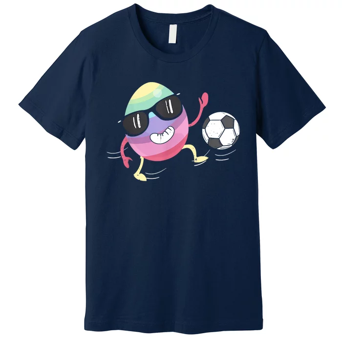 Eggs Playing Soccer Easter Day Men Vintage Premium T-Shirt