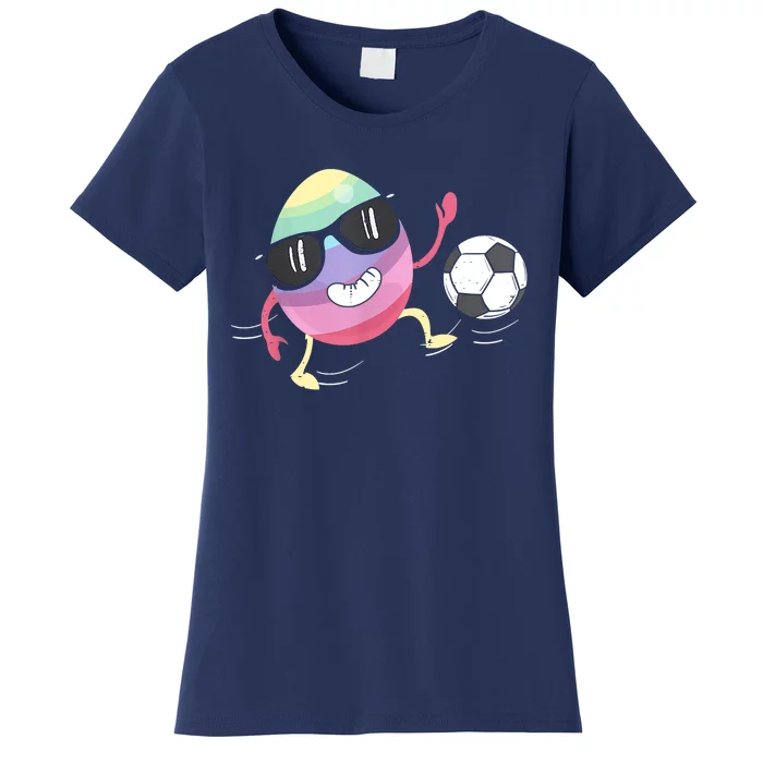 Eggs Playing Soccer Easter Day Men Vintage Women's T-Shirt