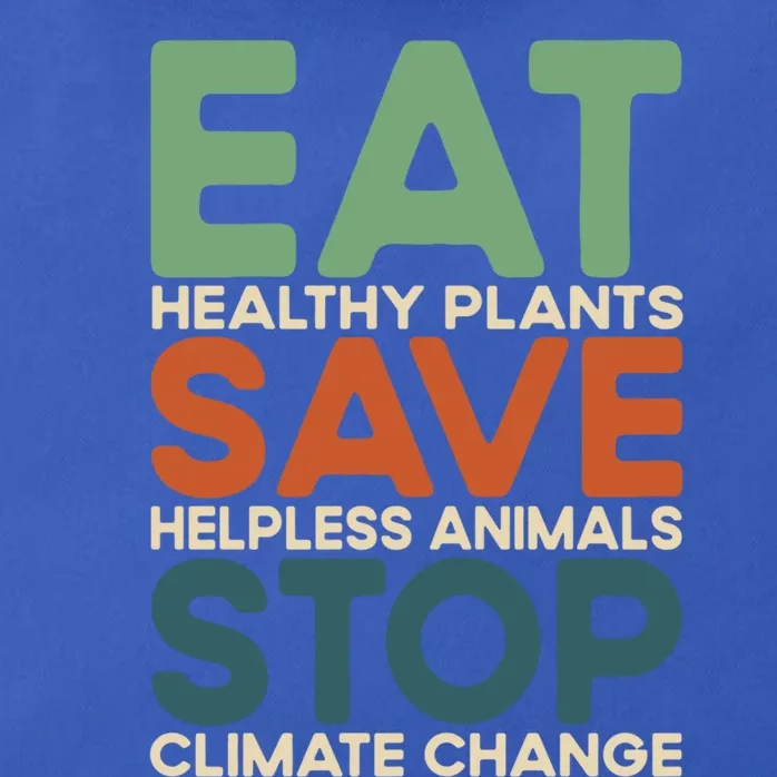 Eat Plants Save Animals Quote Stop Climate Change Gift Zip Tote Bag